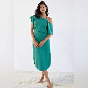 ISO Anthropologie Daily Practice Green Dolman Sleeve Dress in LARGE
